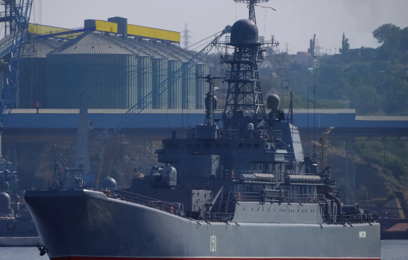 Фото обои корабль, большой, ВМФ, десантный, Севастополь, Черноморский Флот, &quot;Азов&quot;, БДК