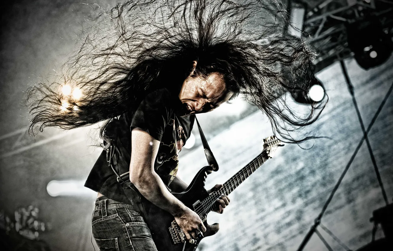 Фото обои металл, музыка, гитара, гитарист, рок, электрогитара, Dragonforce, Herman Li