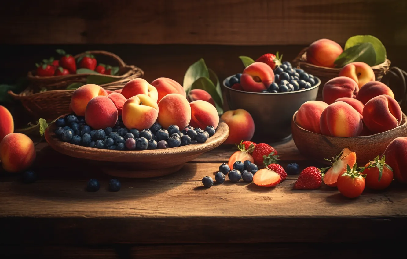 Фото обои ягоды, еда, фрукты, много, разные, вкусно, сочные, ассорти