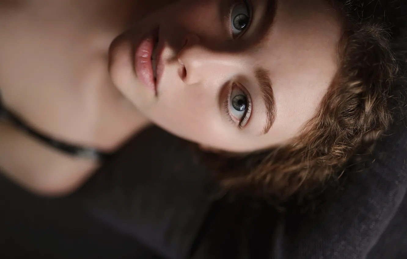 Фото обои портрет, губки, локоны, Aleks Five, Катерина Беккер