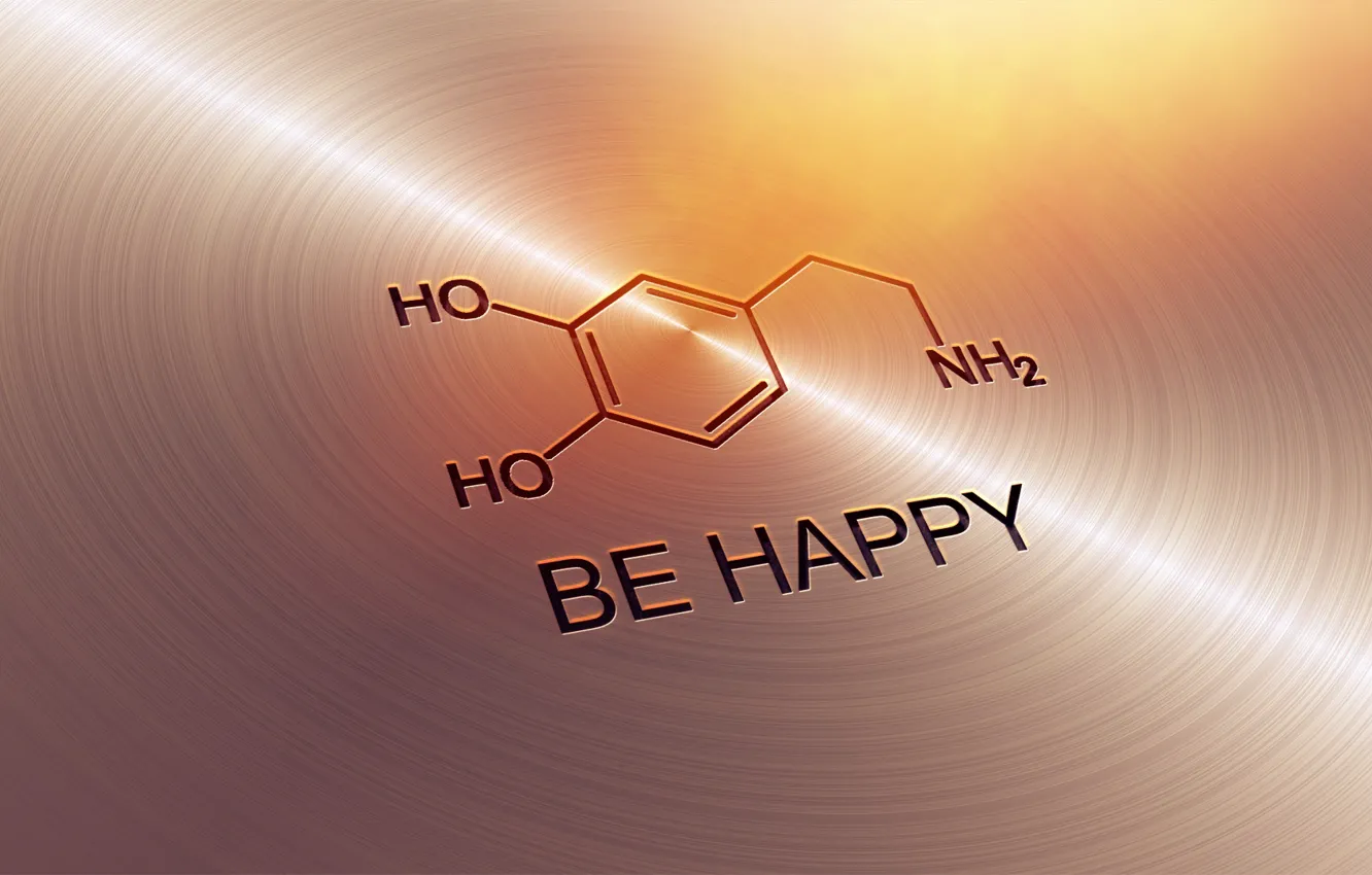 Фото обои happy, text, texture, mood, Chemistry, dopamine, be happy
