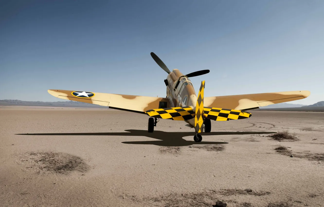 Фото обои авиация, самолёт, Desert P-40