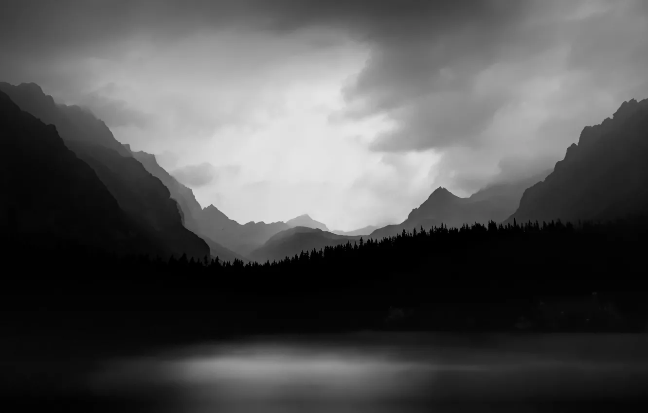 Фото обои fog, slope, relief