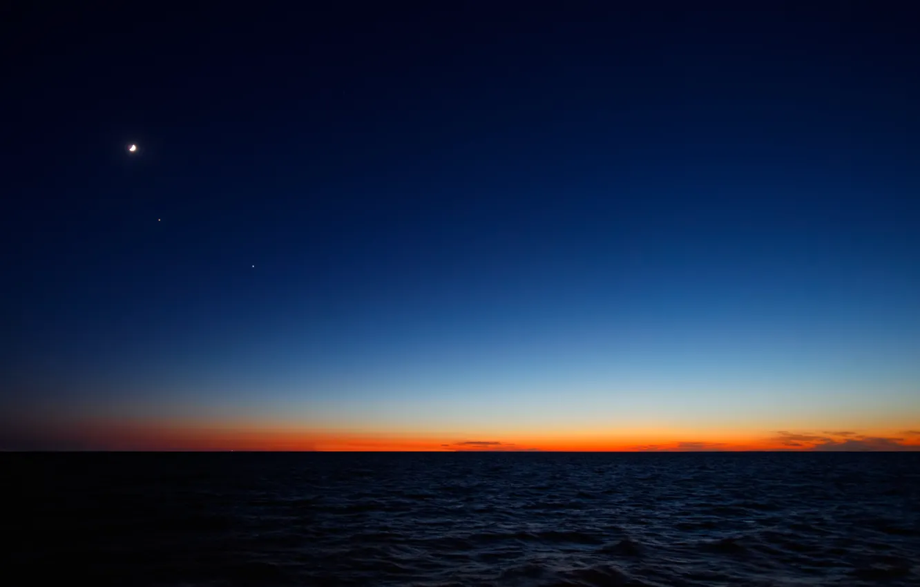 Фото обои восход, океан, Луна, Марс, Аргентина, Атлантический, Регул