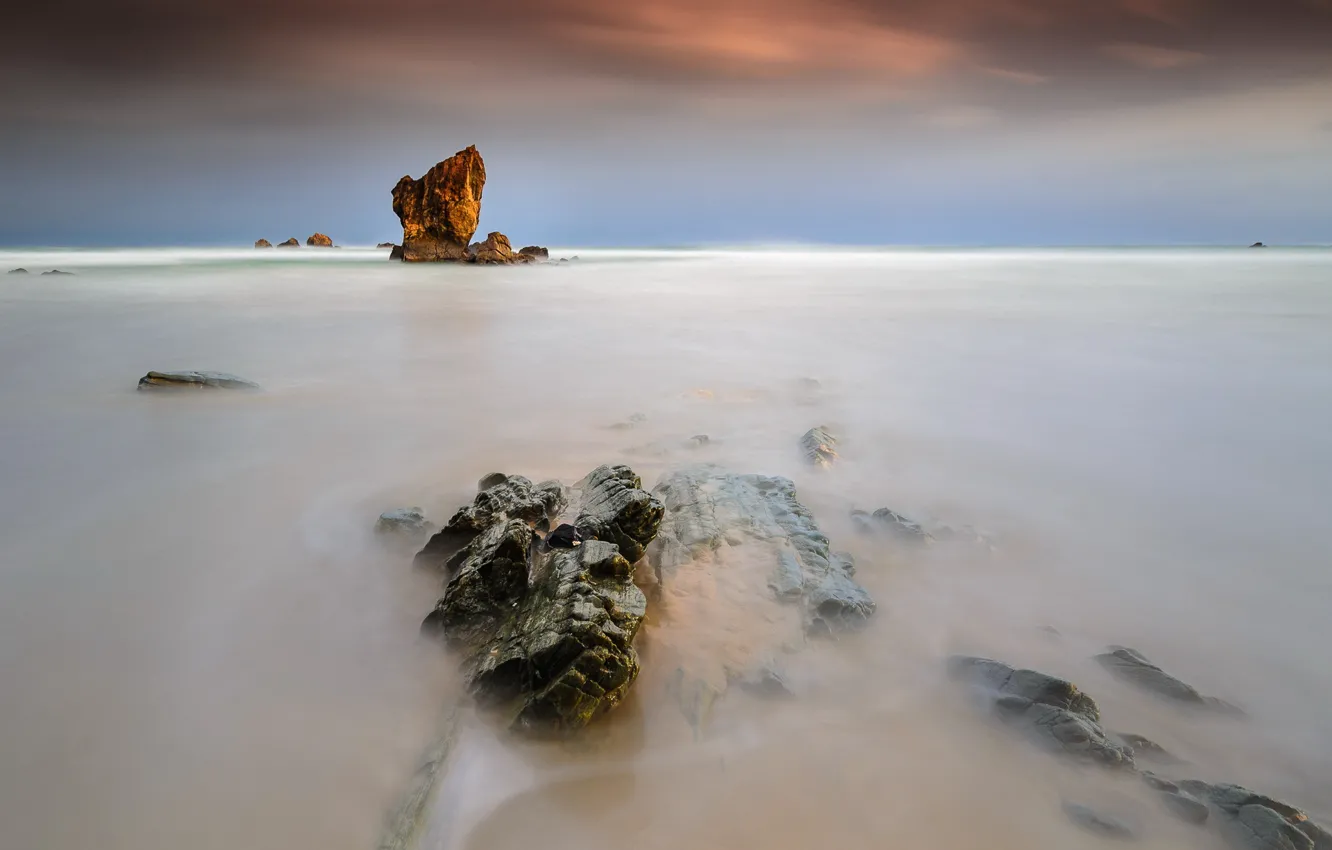 Фото обои море, пейзаж, скалы