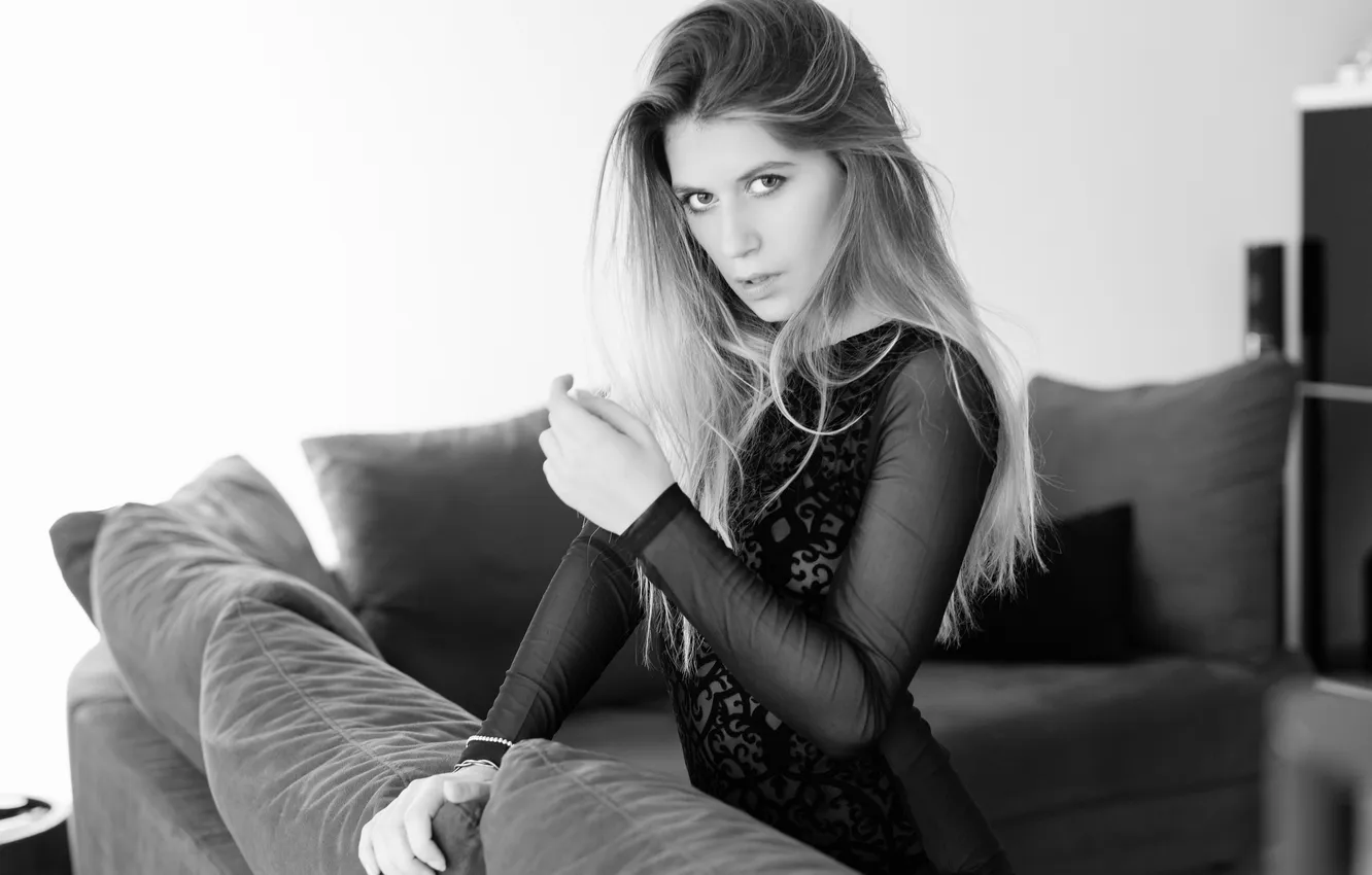 Фото обои взгляд, девушка, лицо, волосы, Eloise