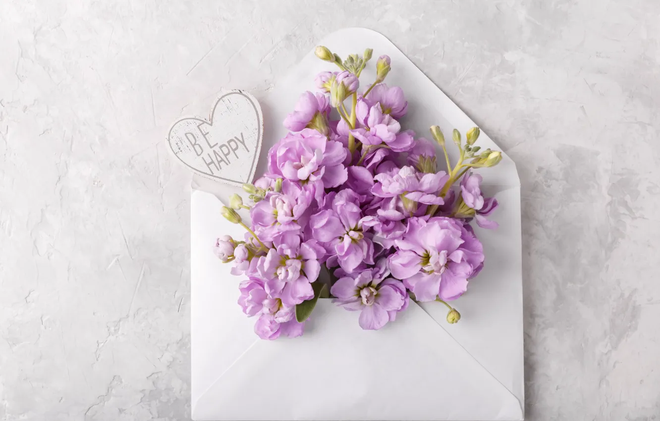Фото обои цветы, букет, сердечко
