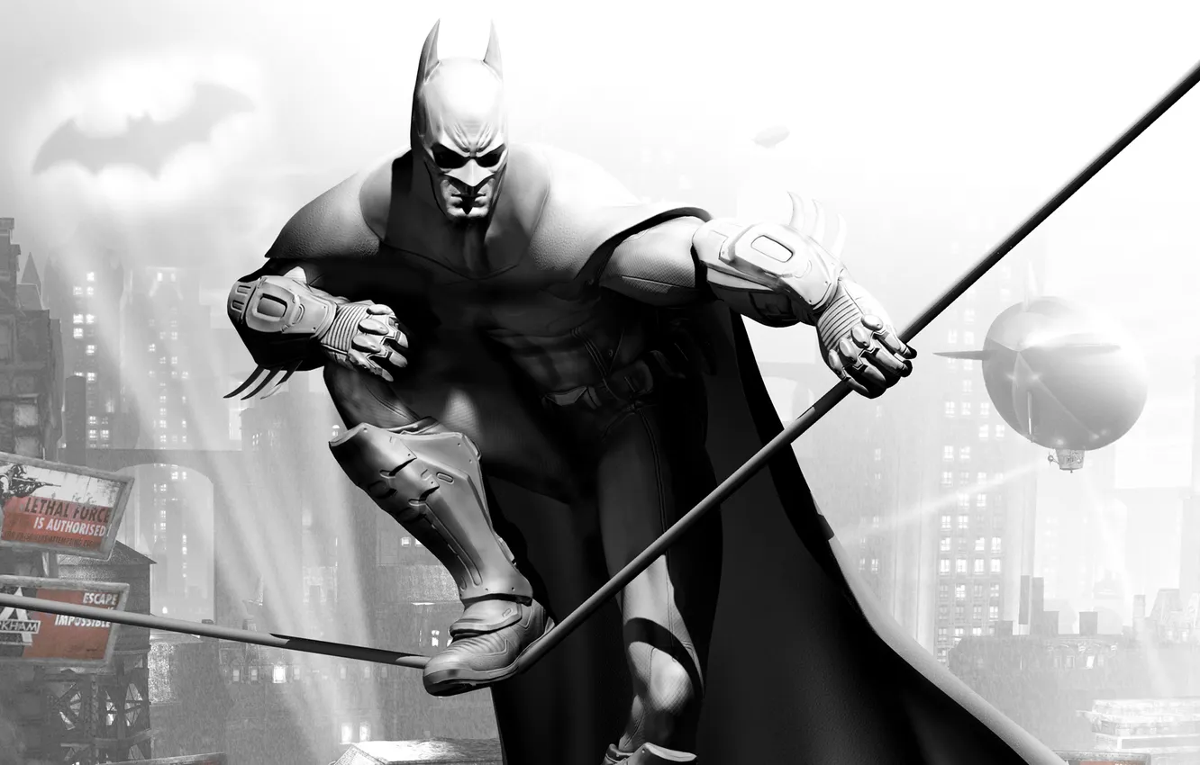 Фото обои бэтмен, супергерой, Batman Arkham City