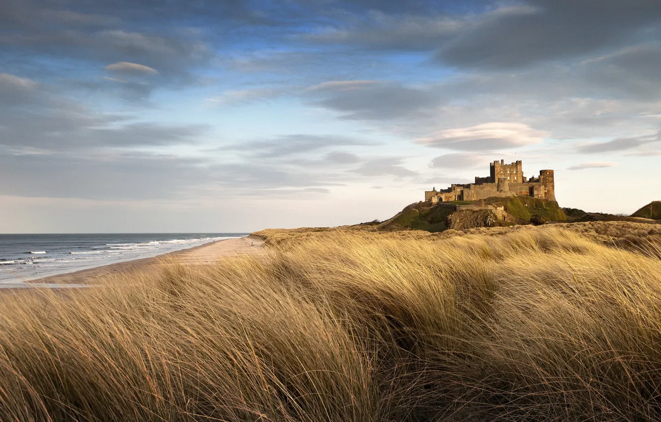 Фото обои пейзаж, замок, Bamburgh Castle
