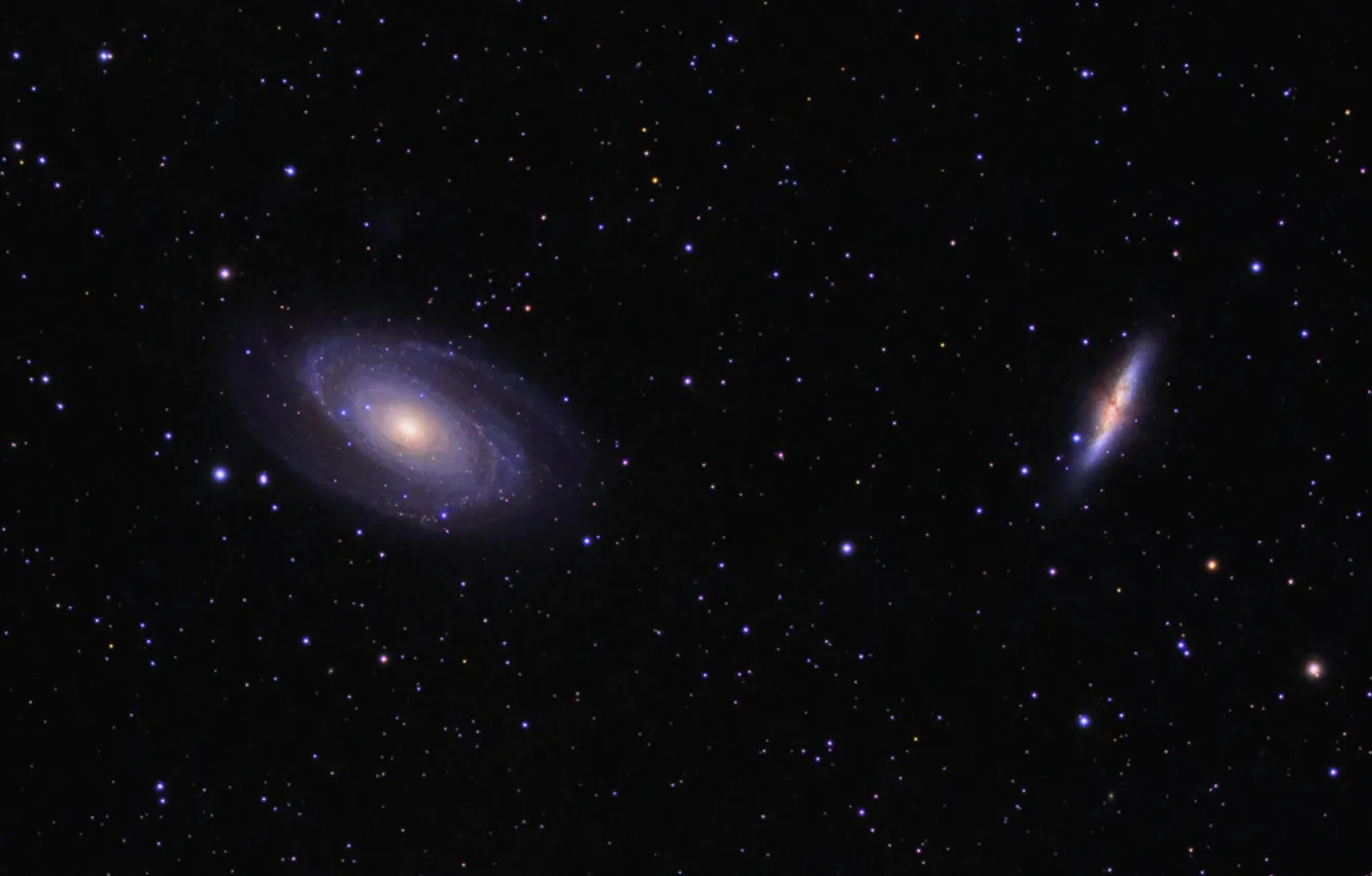 Фото обои космос, звезды, Галактика Сигара, Галактика Боде