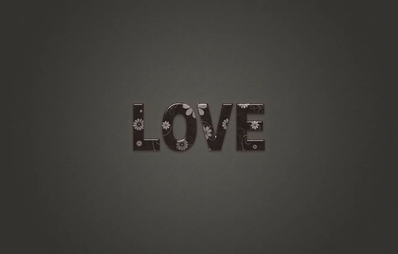 Фото обои любовь, буквы, серый, фон, надпись, минимализм, love, слова