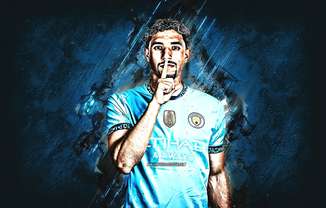 Фото обои Egypt, Football, Soccer, Man City, Manchester City, Egyptian, Marmoush, Omar Marmoush