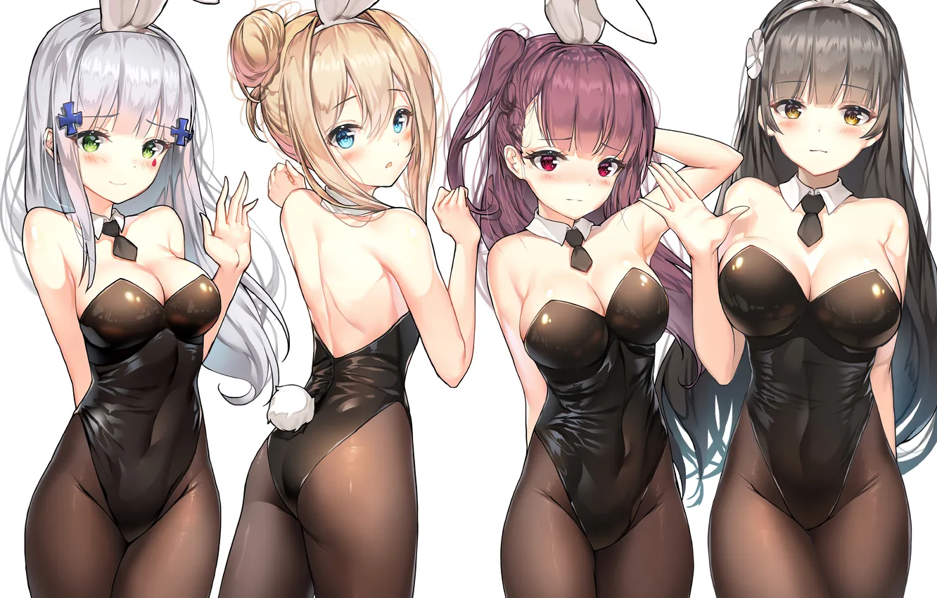 Фото обои sexy, ass, cleavage, green eyes, long hair, girls, boobs, anime