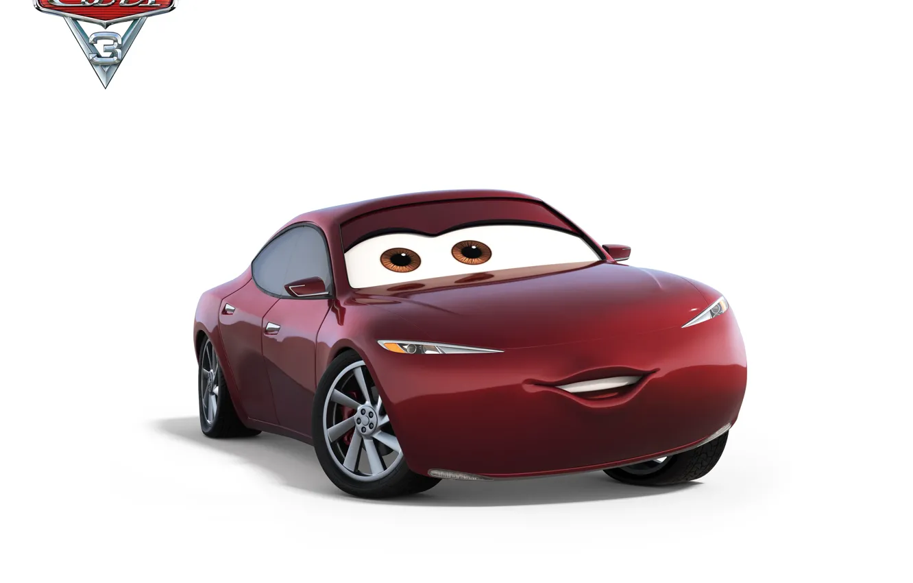 Фото обои car, Disney, Pixar, Cars, animated film, animated movie, burgundy, Cars 3