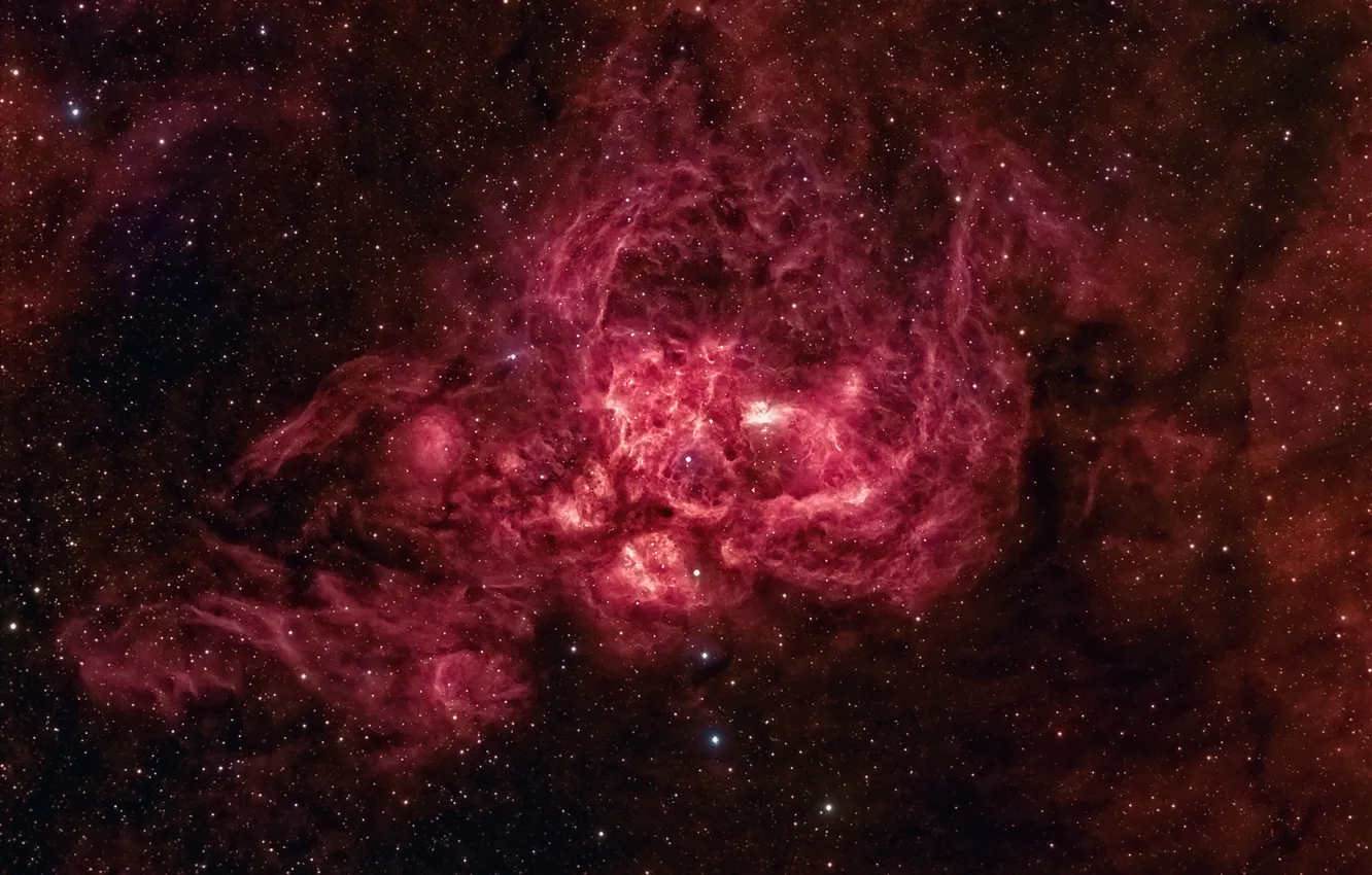 Фото обои Звезды, Космос, NGC 6357, Эмиссионная, Туманность в Скорпионе