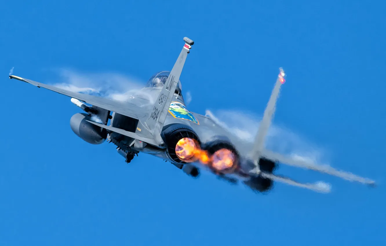Фото обои F-15, F15, Fighter aircraft, Afterburner