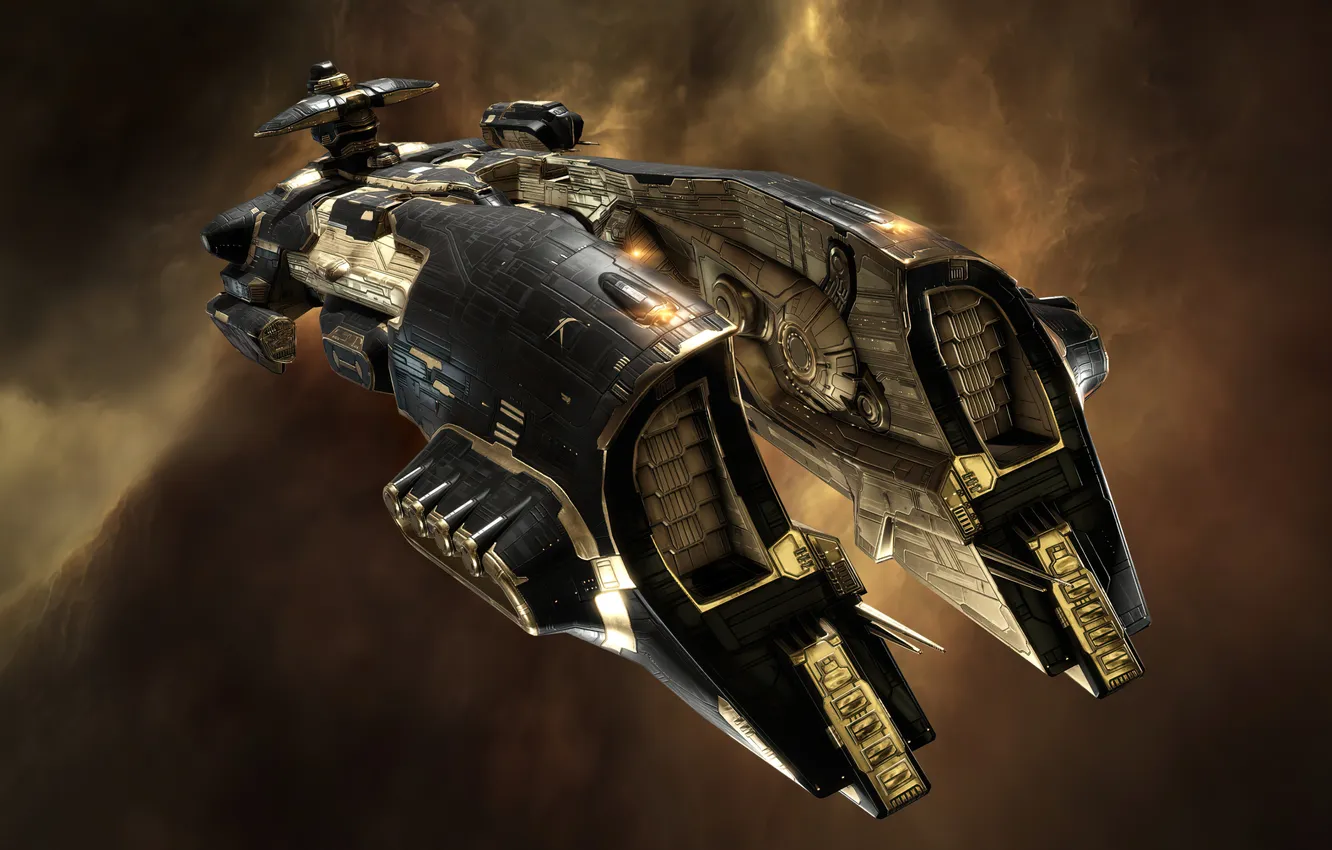 Фото обои space, game, spaceship, eve online, ship, Megathron