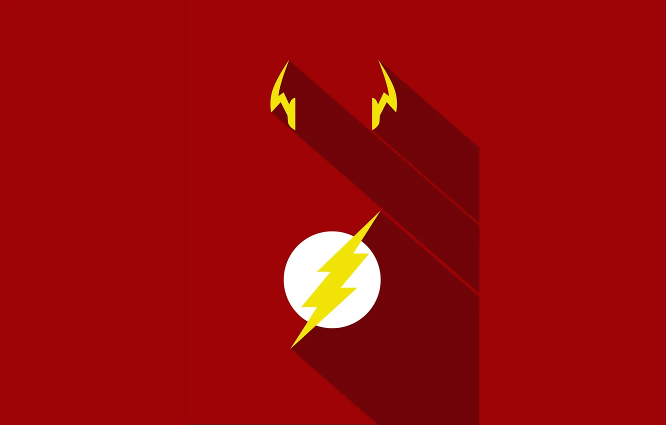 Фото обои red, logo, yellow, hero, DC Comics, Flash, yuusha, tv series