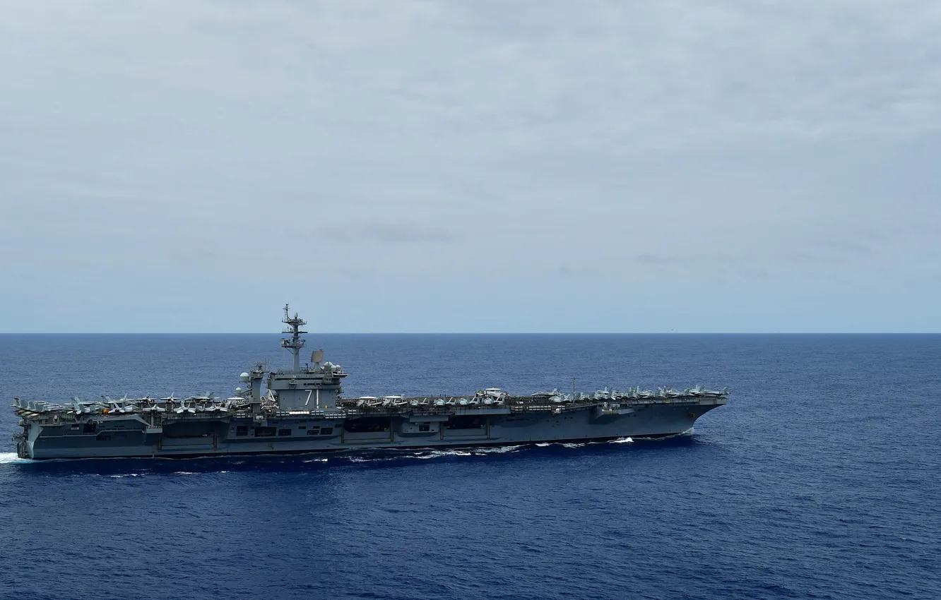 Фото обои авианосец, USS Theodore Roosevelt, CVN 71