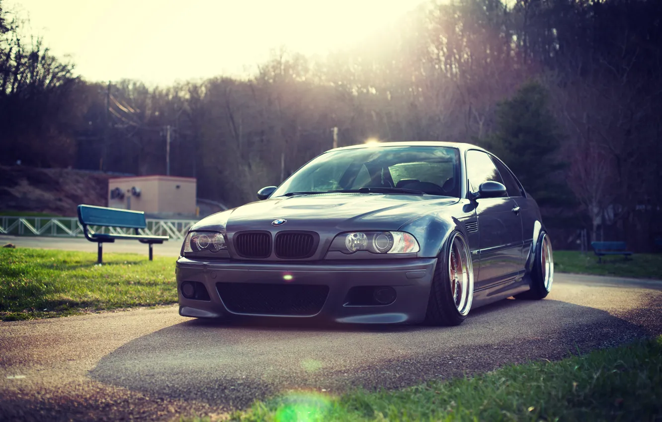 Фото обои BMW, БМВ, E46, 3 series, Stance