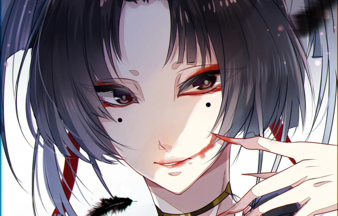 Фото обои Touken Ranbu, eyeliner, Kogarasumaru