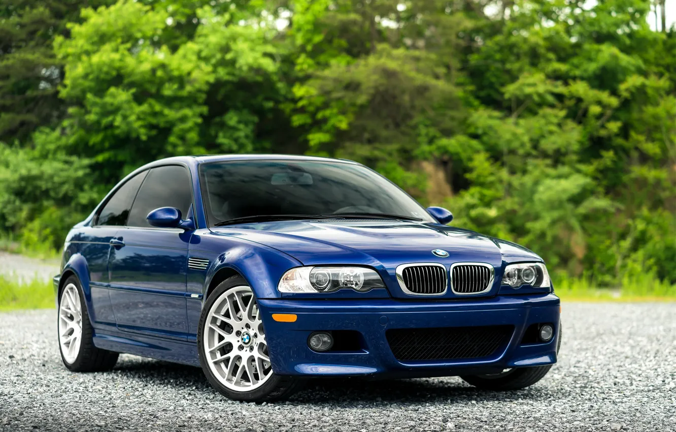 Фото обои BMW, Blue, Green, E46, Sight