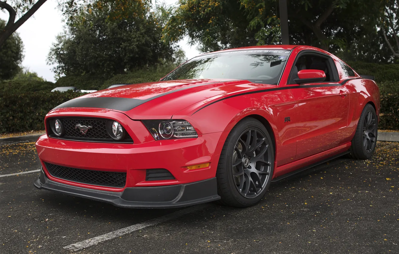 Фото обои Mustang, Ford, Red, RTR