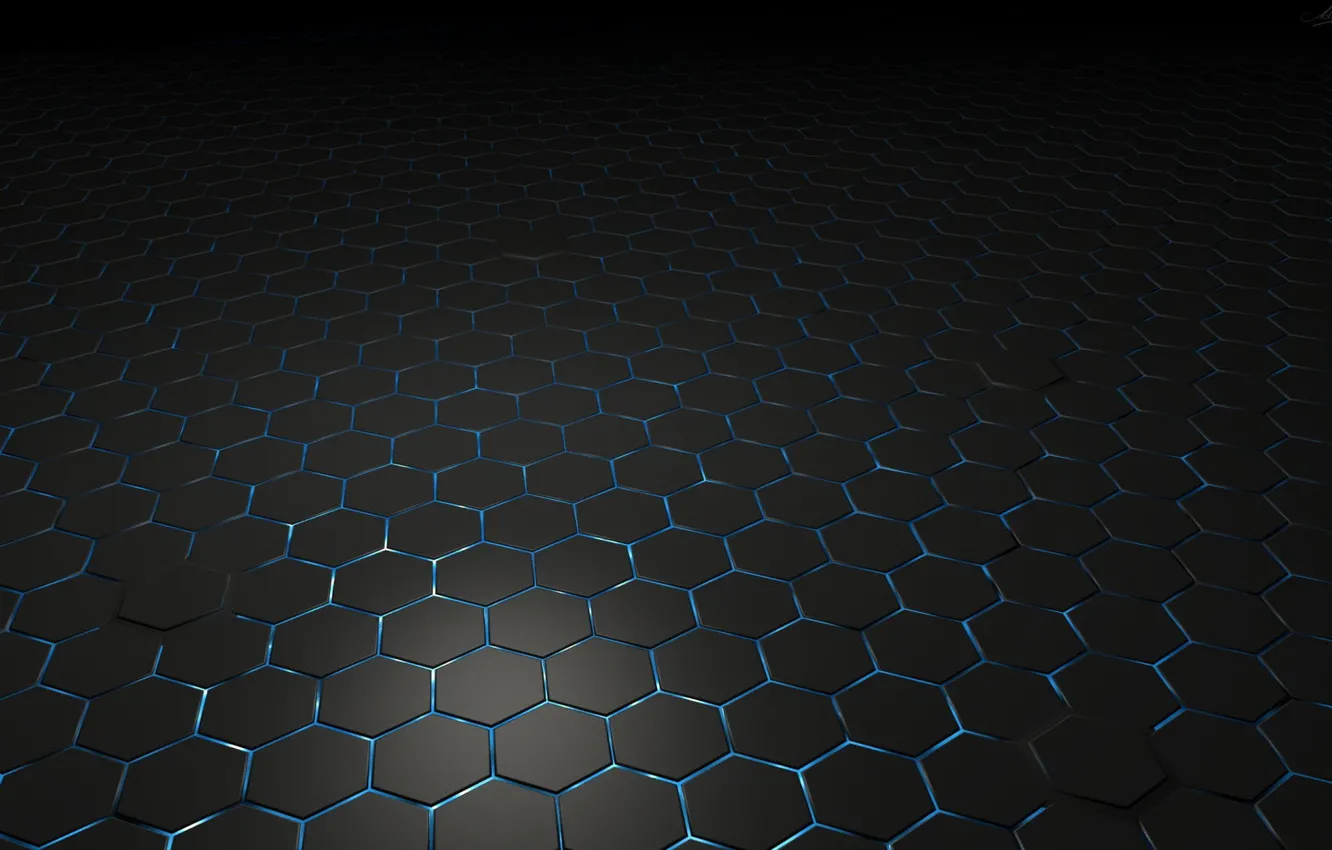 Фото обои абстракция, рендеринг, hexagon, abstraction, rendering, шестиугольник, геометрические фигуры, 3D дизайн