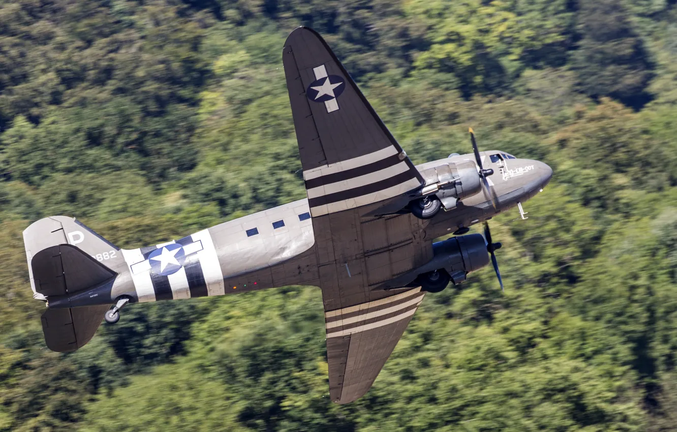 Фото обои самолёт, военно-транспортный, C-47