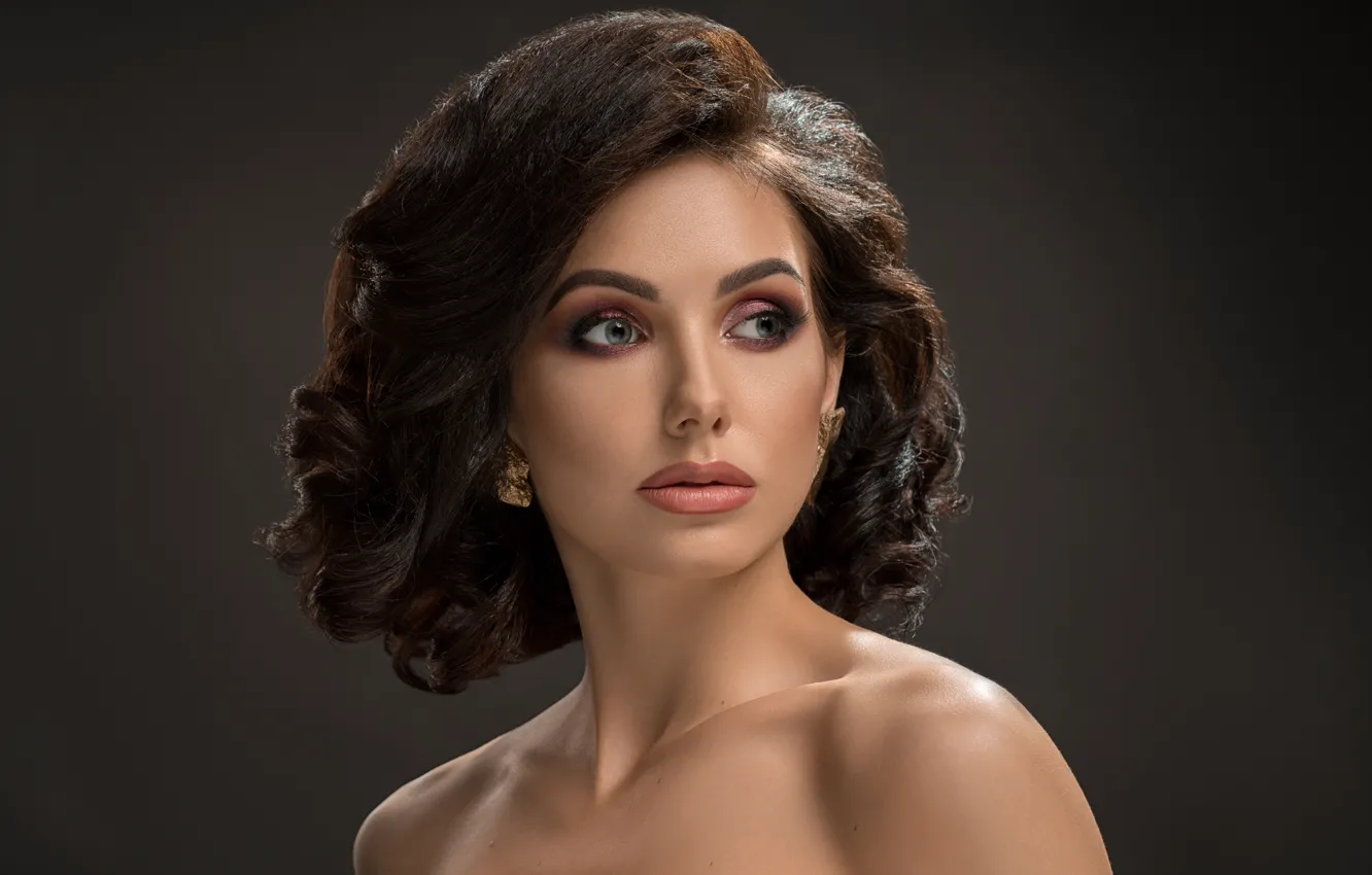 Фото обои взгляд, девушка, портрет, макияж, Serhii Bobyk