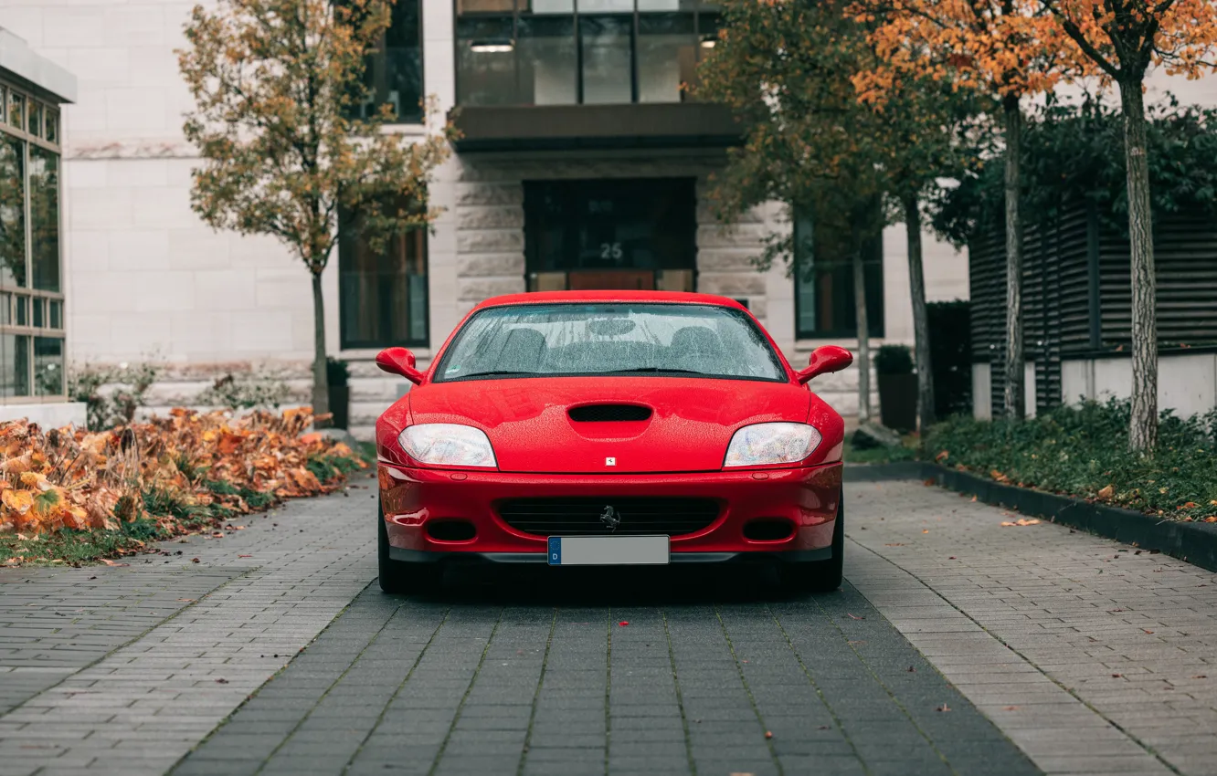 Фото обои Ferrari, front, 575, Ferrari 575M Maranello