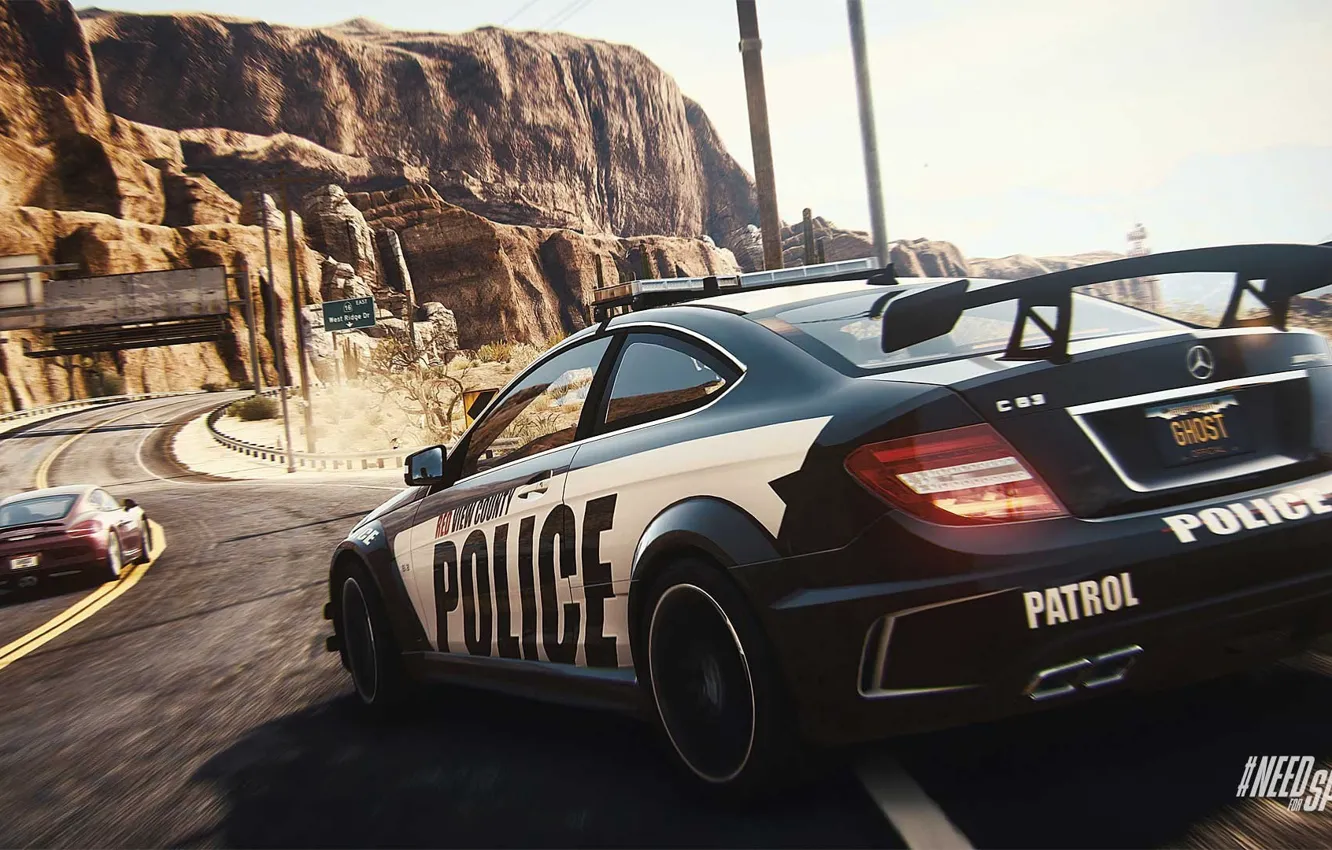 Фото обои Drift, Cars, Police, NFS Rivals Wallpaper, Chase