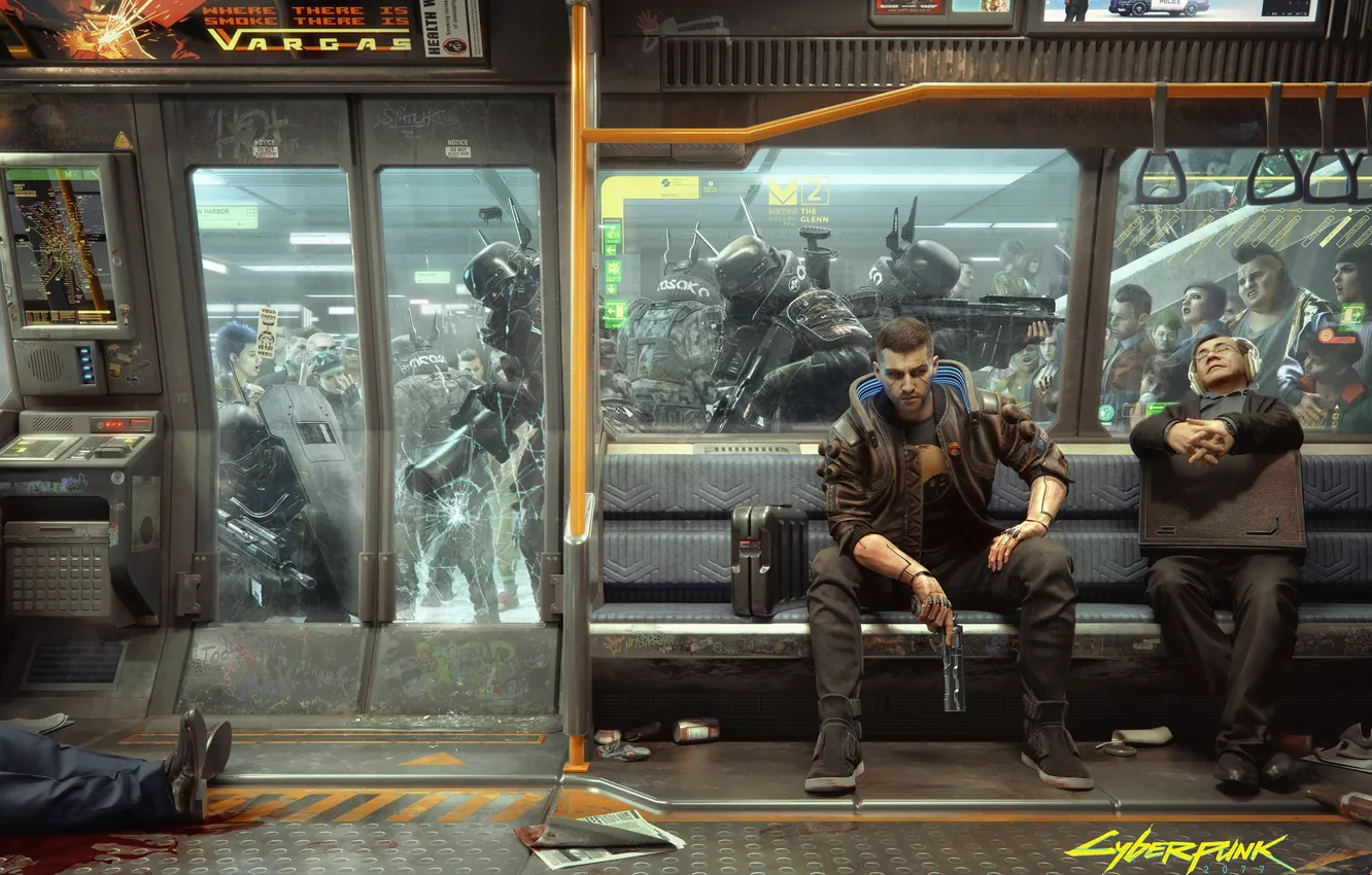 Фото обои Concept Art, cyberpank, Valerie, cyberpunk 2077, Sci-Fi, Vincent, Digital Painting, Game Art