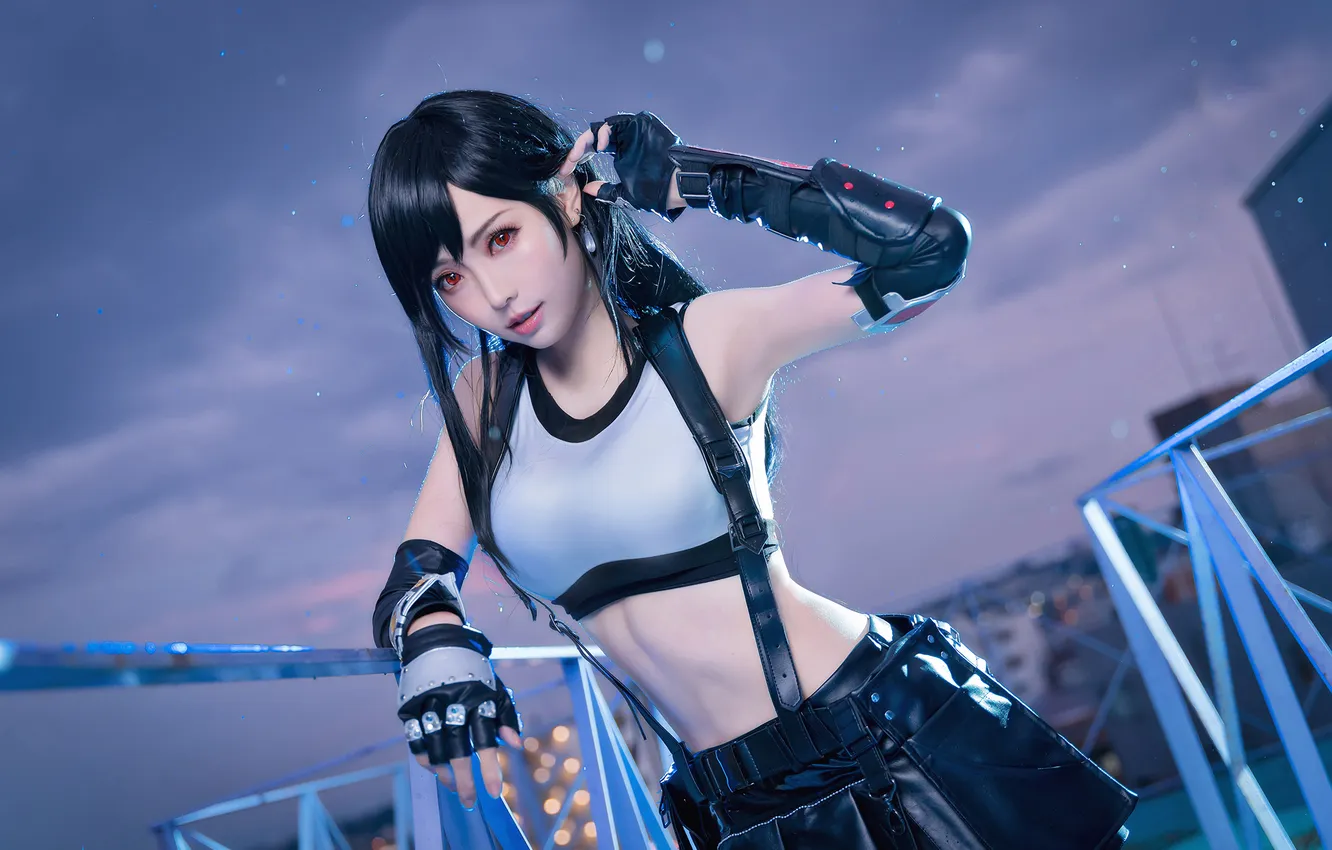 Фото обои Asian, women, cosplay, Final Fantasy VII, Tifa Lockhart, Ely