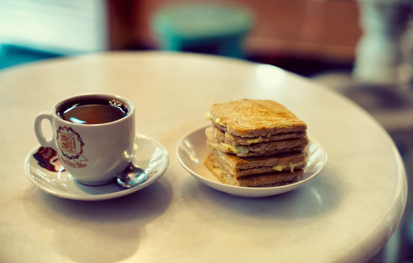 Фото обои кофе, печенье, хлеб, чашка, бутерброд, десерт, слодость