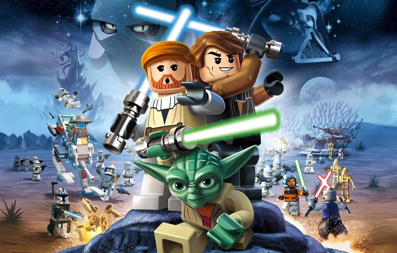 Фото обои Star Wars, Звёздные войны, лего, LEGO, война клонов