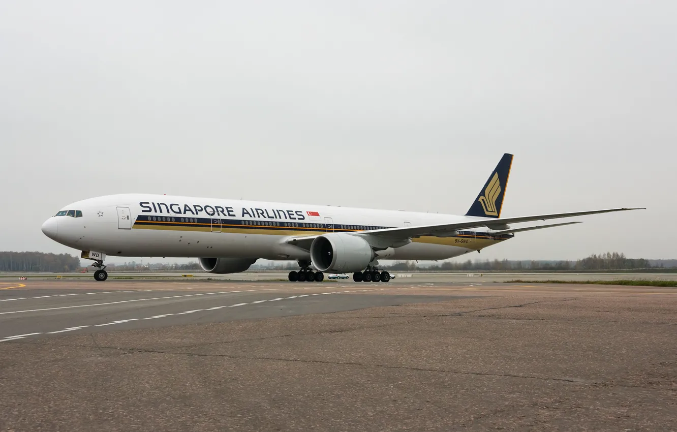 Фото обои Boeing 777, Boeing-777-312ER, Singapore Airlines