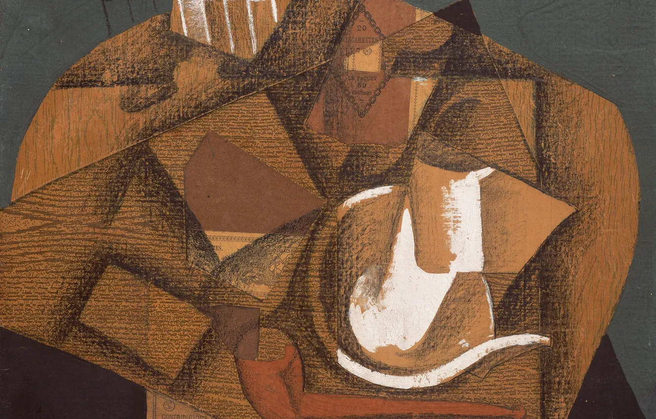 Фото обои 1914, Juan Gris, Кубок и трубка