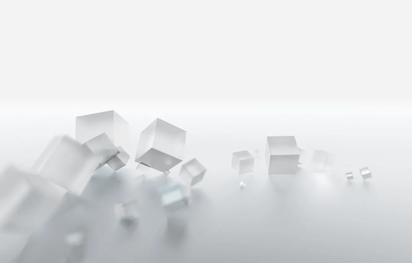 Фото обои кубики, Кубы, белые, 3D