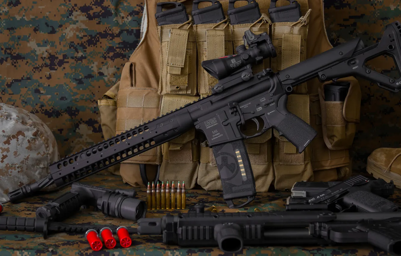 Фото обои оружие, винтовка, карабин, штурмовая, LWRC M6