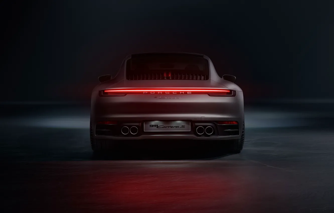Фото обои 911, Porsche, вид сзади, Carrera S, 2019