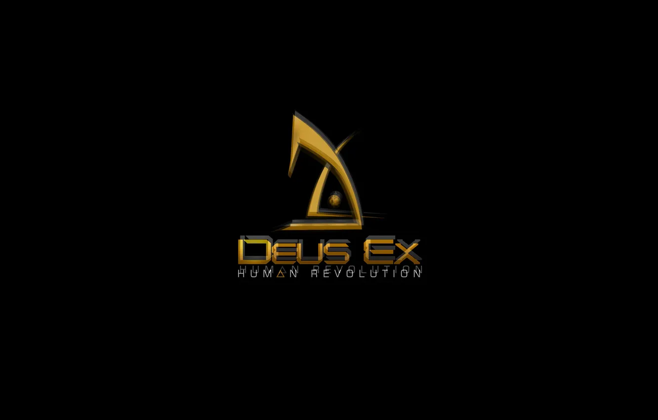 Фото обои логотип, Deus Ex: Human Revolution, Deus Ex, Human Revolution
