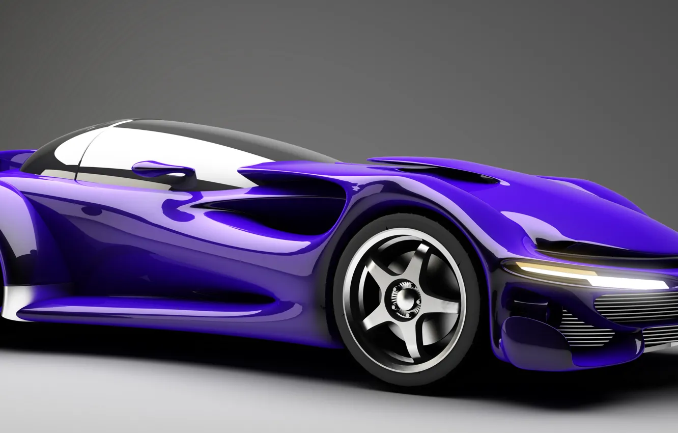 Фото обои синий, суперкар, автомобиль