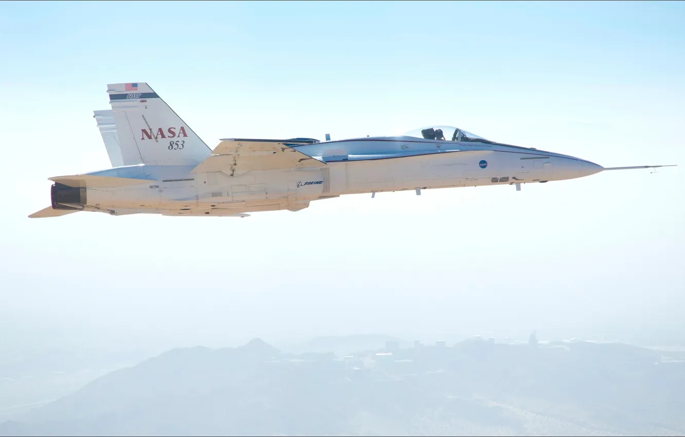 Фото обои NASA, air, F/A-18, test