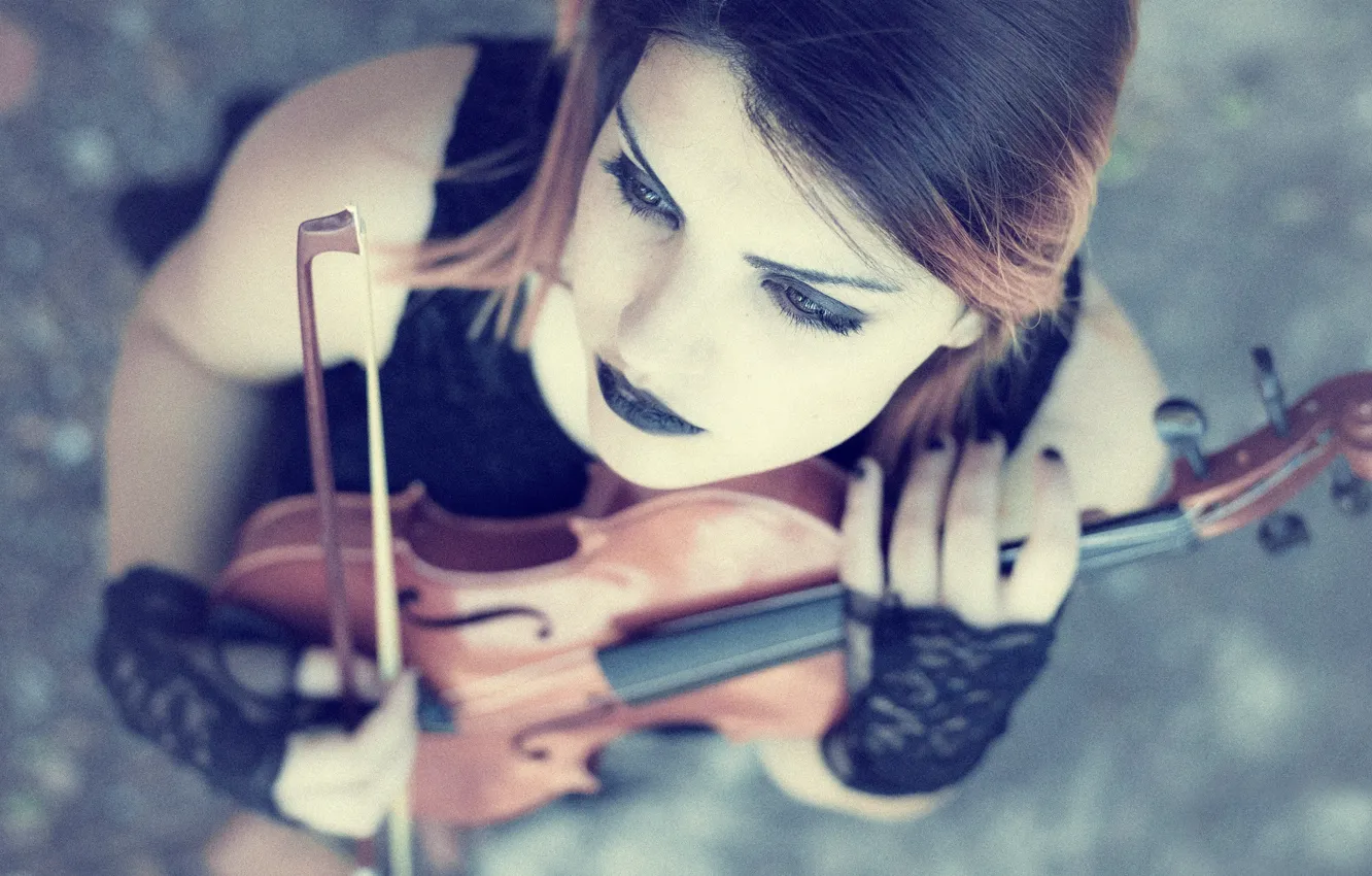 Фото обои скрипка, инструмент, смычок, скрипачка, Beatriz Lopes