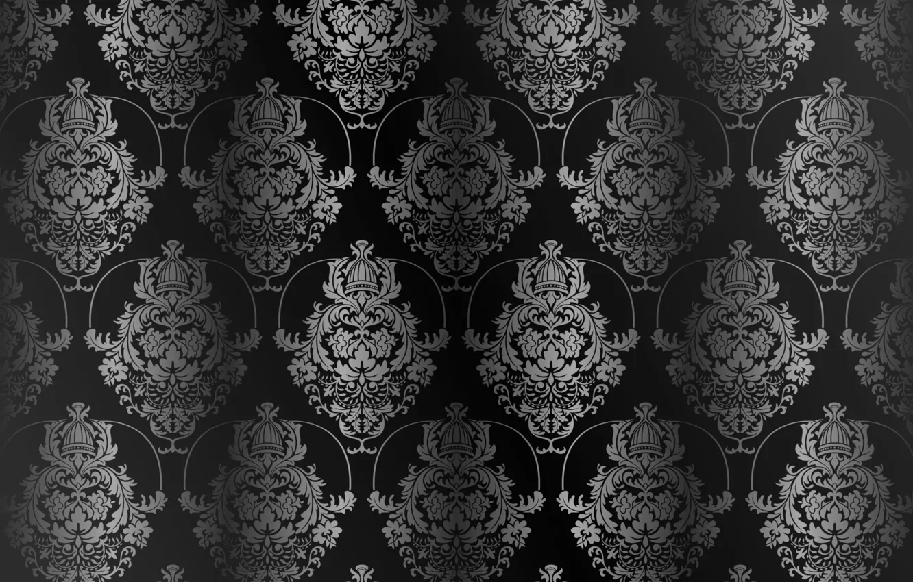 Фото обои ретро, узор, vector, dark, black, орнамент, vintage, texture
