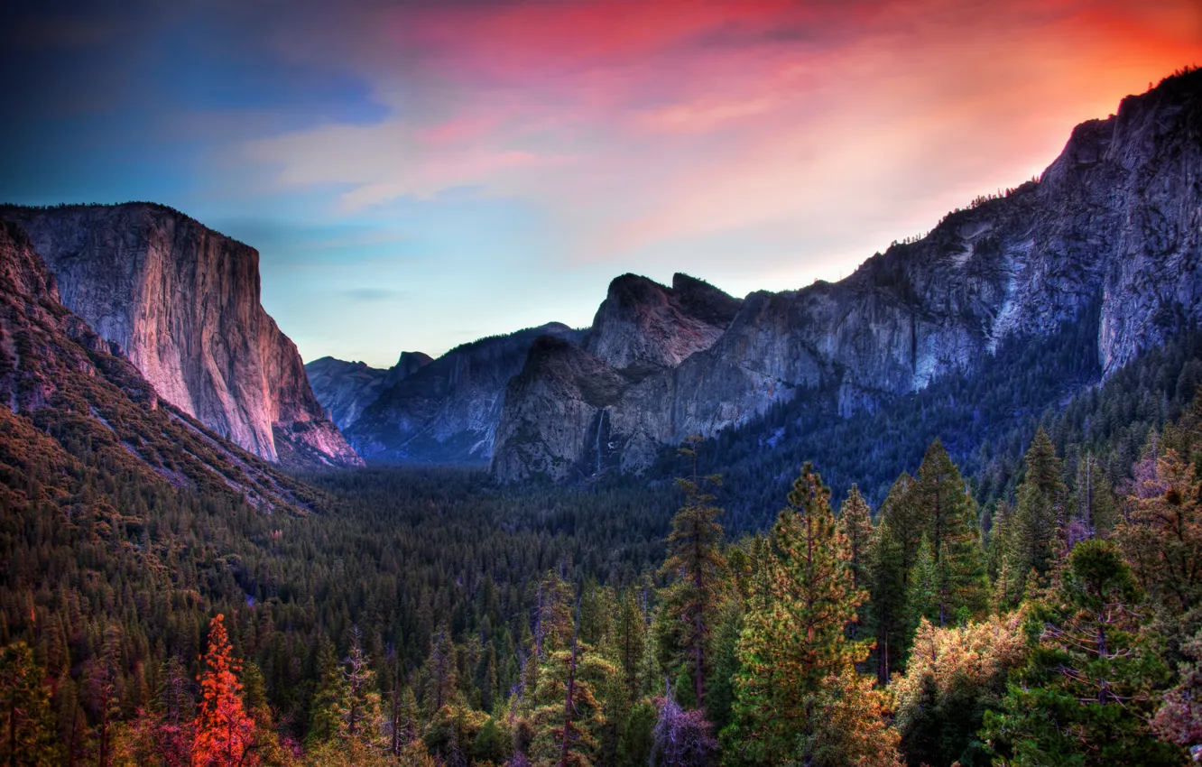 Фото обои горы, скалы, долина, California, Национальный парк Йосемити, Yosemite National Park