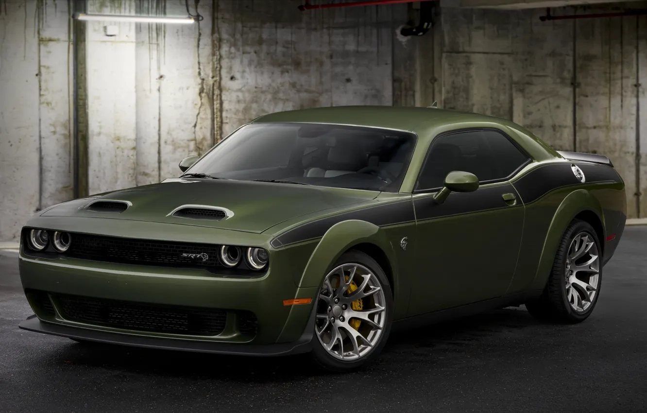 Фото обои Dodge, Challenger, front view, Dodge Challenger SRT Hellcat