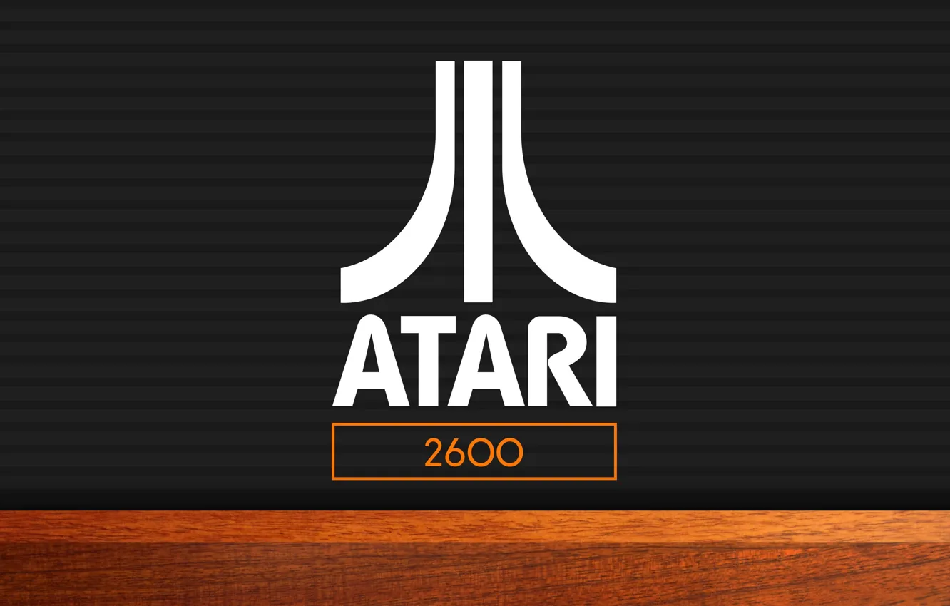 Фото обои logo, game, wood, Atari, Atari 2600