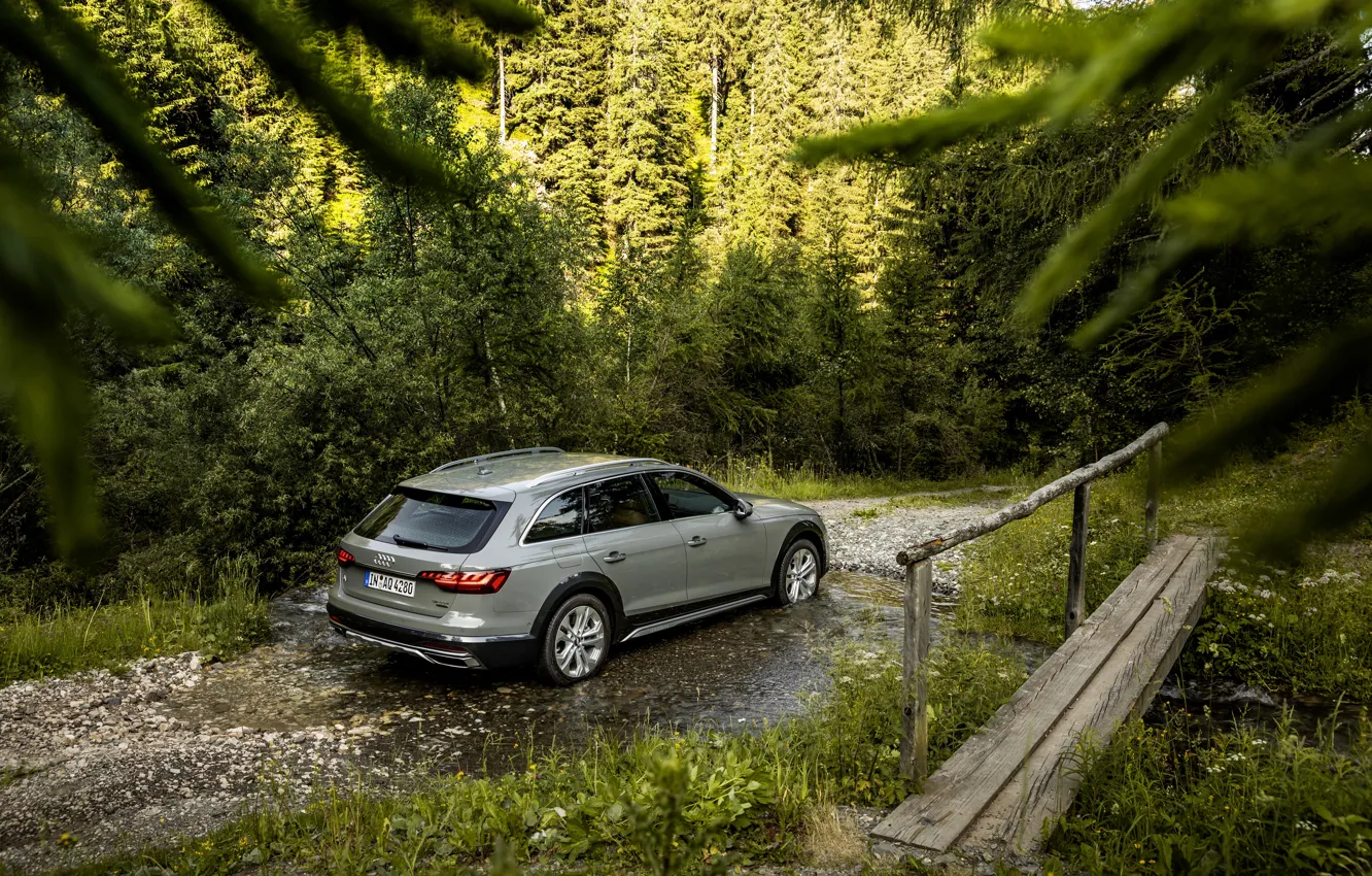 Фото обои ручей, Audi, универсал, 2019, A4 Allroad Quattro